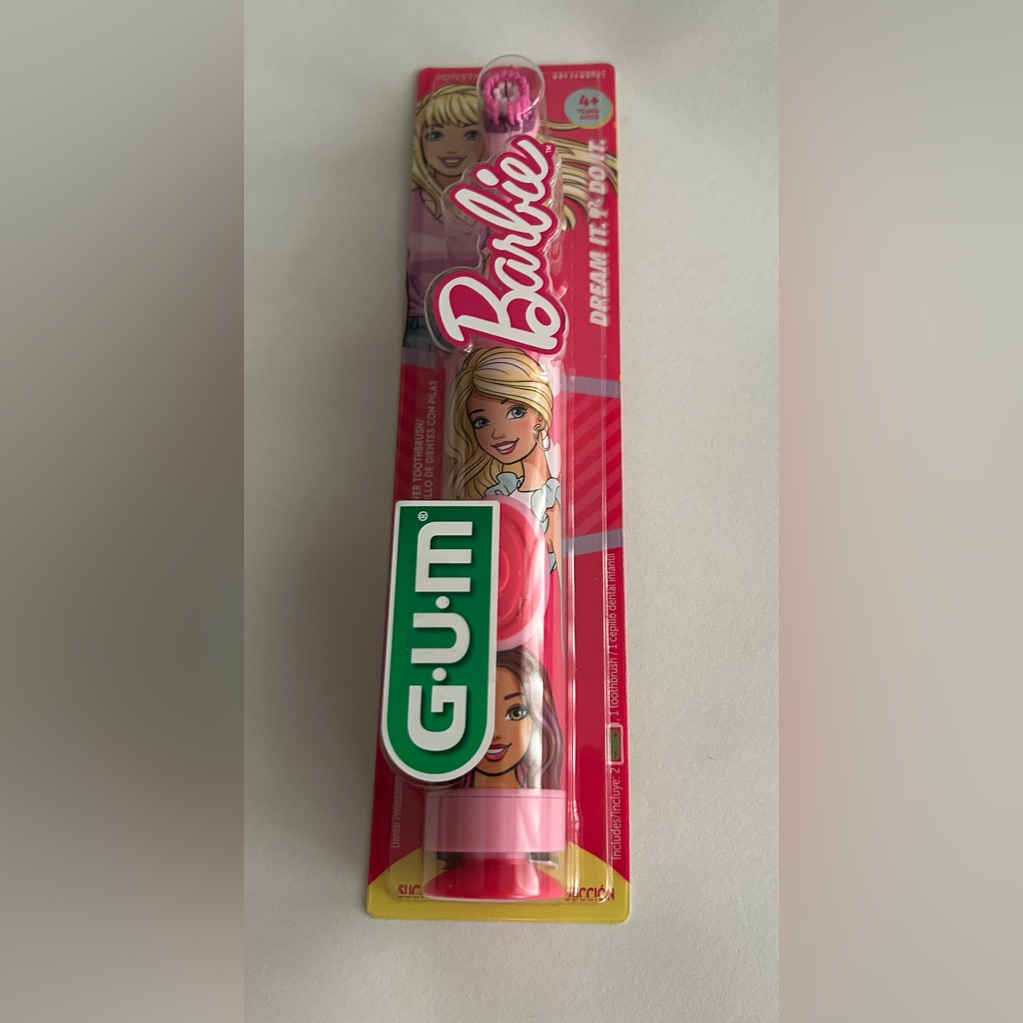 New Barbie Gum Kids Toothbrush Electric Soft